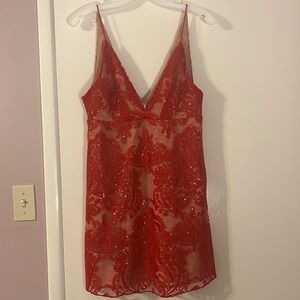Free people night shimmers mini dress size 6